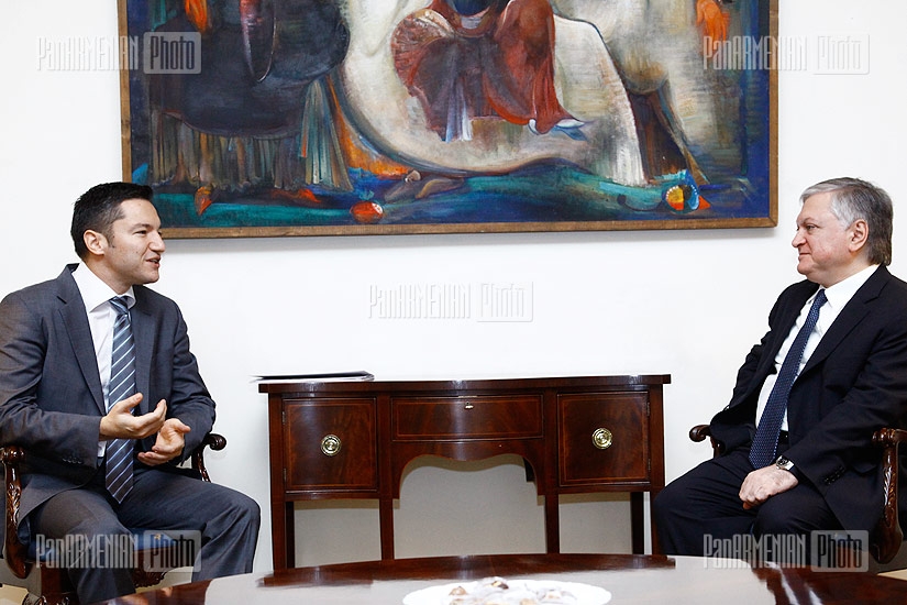 Armenian Foreign Minister Edward Nalbandian meets with MEP Kristian Vigenin