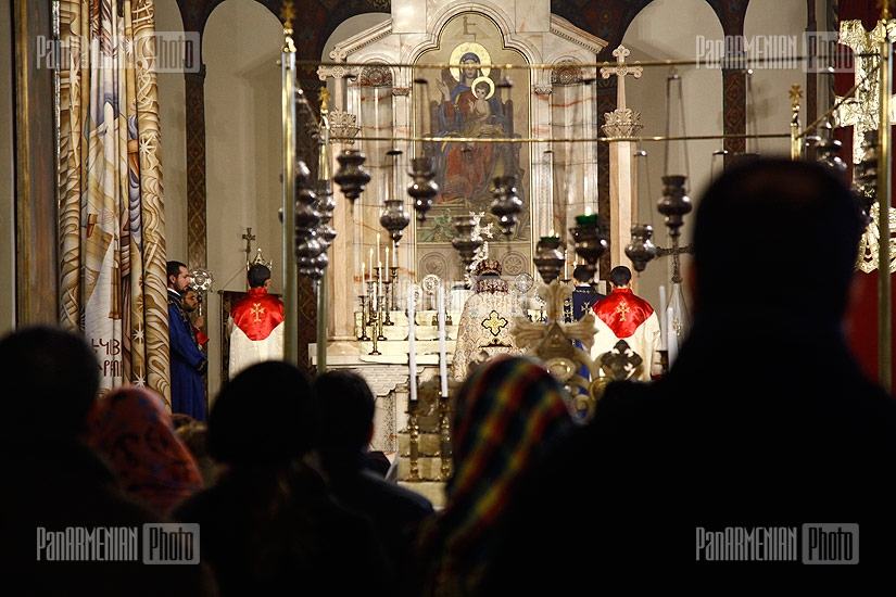 Liturgy in Mother See of Holy Echmiadzin in memory of St. Thaddeus and St. Bartholomew were the first preachers of Christianity in Armenia apostles St. Thaddaeus and St. Bartholomew