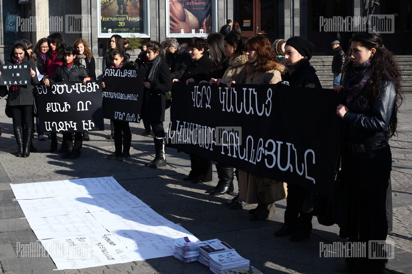 Protest in Yerevan against domestic violence 