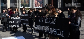 Protest in Yerevan against domestic violence 