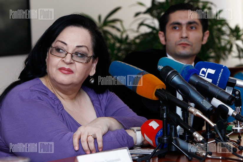 Press conference of the founder of Artists For Peace charitable organization, singer Flora Martirosyan, stage director Zhirayr Dadasyan and FMS Media's co-founder Aram Sargsyan  