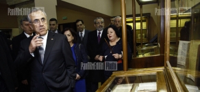 President of Lebanon Michel Suleiman visits Matenadaran institute-museum of ancient manuscripts 