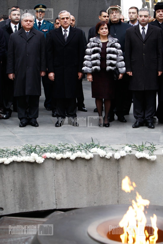 President of Lebanon Michel Suleiman visits Armenian Genocide Memorial