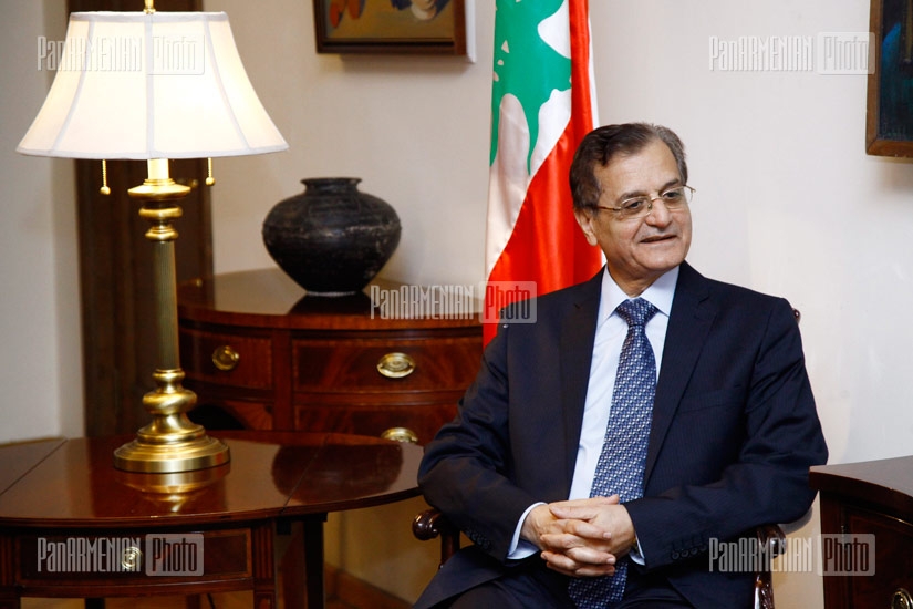 RA FM Edward Nalbandian receives his Lebanese counterpart 