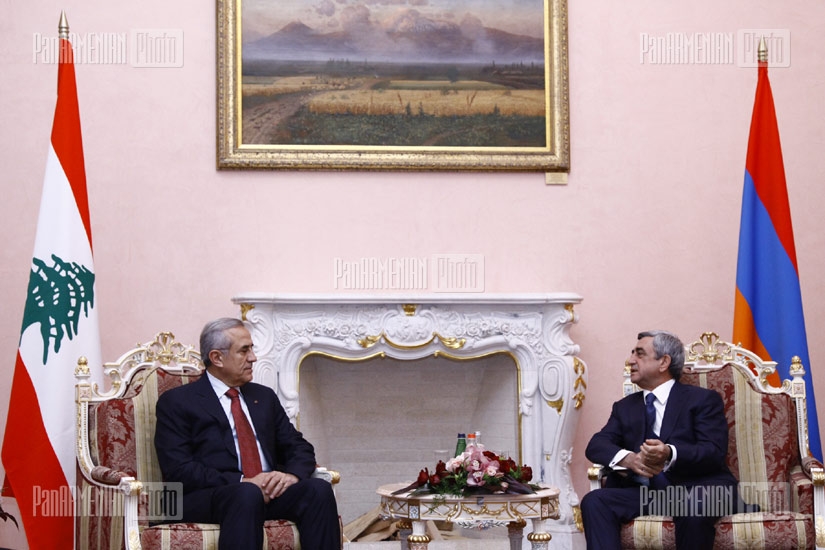 Президент РА встретился в Ереване с президентом Ливана Мишелем Сулейманом
