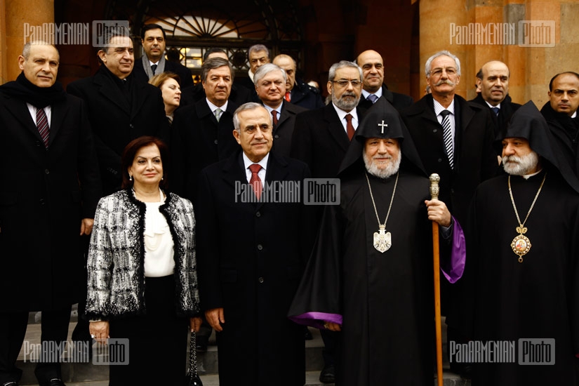 Լիբանանի նախագահ Միշել Սուլեյմանը այցելեց Մայր Աթոռ Սուրբ Էջմիածին