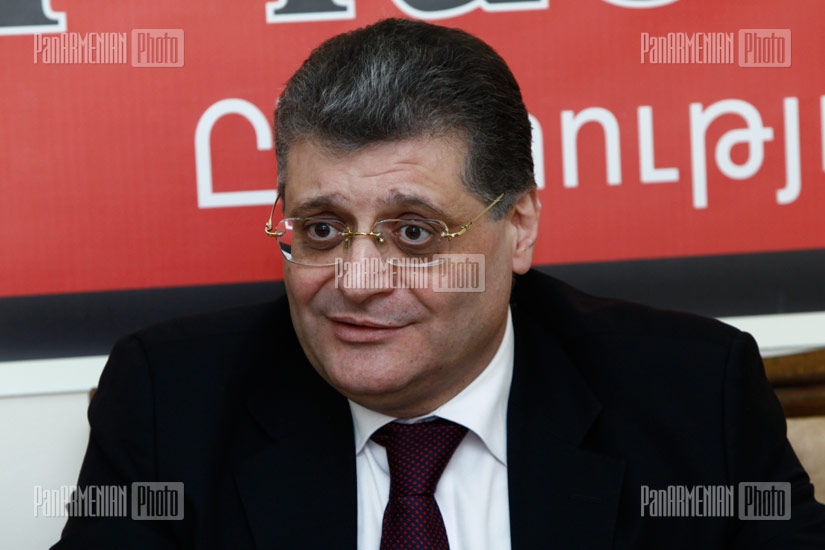 Пресс-конференция лидера партии Новые времена Арама Карапетяна