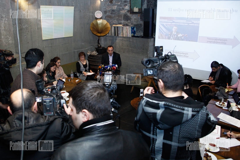 Press conference of RA Minister of Justice Hrayr Tovmasyan
