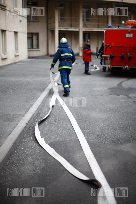 В Ереване организованы противопожарные учения