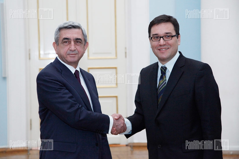 RA President Serzh Sargsyan receives Newly appointed Head of the EU Delegation in Armenia Traian Hristea 