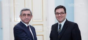 RA President Serzh Sargsyan receives Newly appointed Head of the EU Delegation in Armenia Traian Hristea 