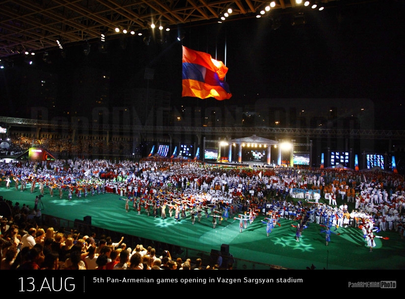 The 5th Pan-Armenian games opening in Vazgen Sargsyan stadium