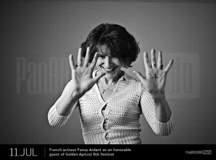   French actress Fanny Ardant as an honorable guest of Golden Apricot 8th festival