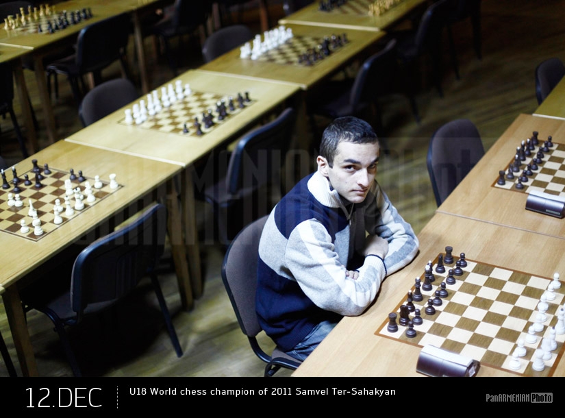 Чемпион мира по шахматам в возрастной группе до 18 лет Самвел Тер-Саакян 