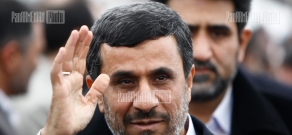 President of the Islamic Republic of Iran Mahmoud Ahmadinejad arriving in Yerevan