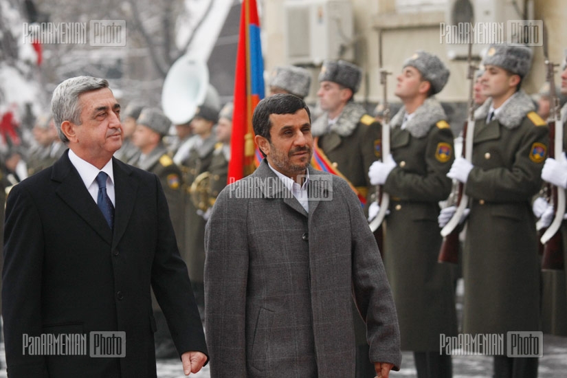 Official welcoming ceremony of Iran Islamic Republic President Mahmoud Ahmadinejad