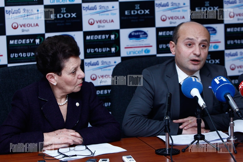 Press conference of Heritage party MPs Stepan Safaryan and Anahit Bakhshyan