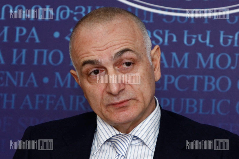 Press conference of Minister of Sport and Youth Affairs Artur Petrosyan