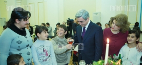 RA President Serzh Sargsyan receives multichild families on New Year's occasion