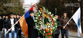 Procession to Armenian Genocide Memorial commemorating victims of Baku massacres and Hrant Dink