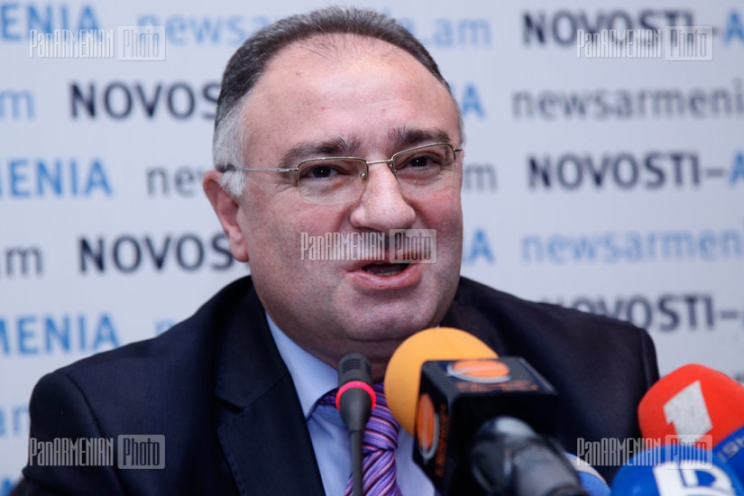 Press conference of Hrayr Karapetyan, head of the Armenian NA permanent commission on defense, national security and inner affairs