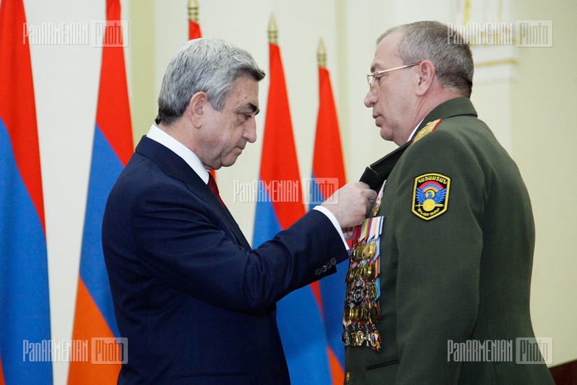 Awarding ceremony at RA President's Residency dedicated to State Army's 20th anniversary