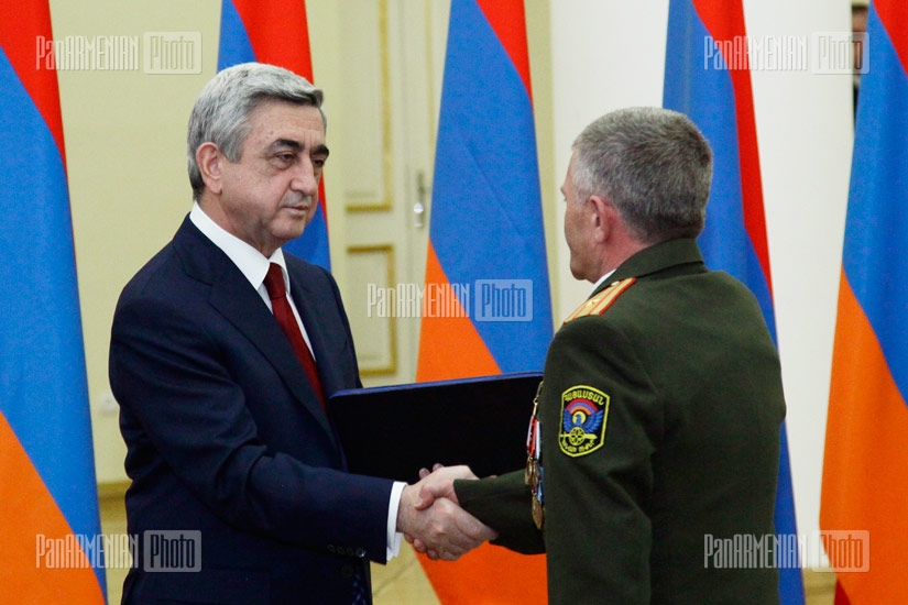 Awarding ceremony at RA President's Residency dedicated to State Army's 20th anniversary