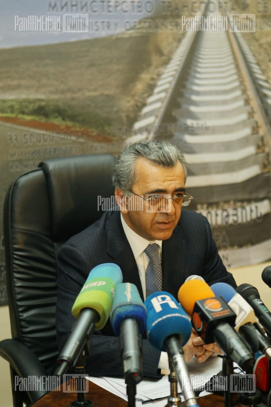 Press conference of RA Minister of Transport and Communications Manuk Vardanyan