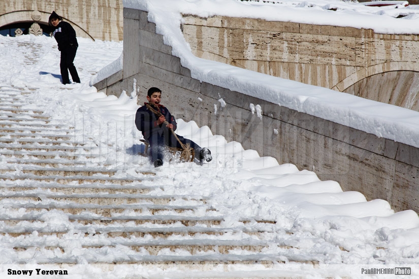 Snowy Yerevan