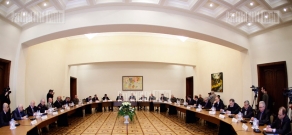Заседание с участием секретаря Совета нацбезопасности Артура Багдасаряна и главы ФСБ России Николая Патрушева
