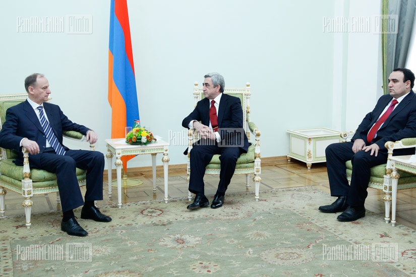 RA President Serzh Sargsyan receives RF Security Council chief Nikolai Patrushev