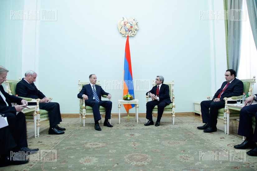 Президент Армении Серж Саркисян встретился с начальником ФСБ России Николаем Патрушевым