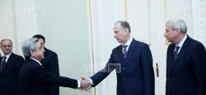 Президент Армении Серж Саркисян встретился с начальником ФСБ России Николаем Патрушевым