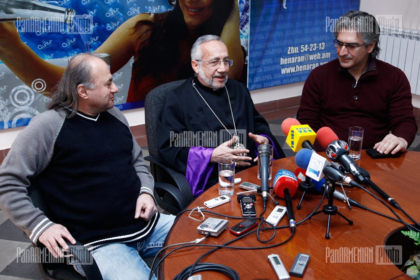 Press conference of script writer Artur Edar, director and producer Artak Avdalyan and archbishop Rafayel Minasyan