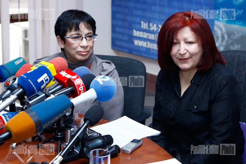Press conference of UNDP Climate Change Project coordinator Diana Harutyunyan and Head of the Operative Hydro-Meteorological Center at the Ministry of Emergency Situations Zaruhi Petrosyan