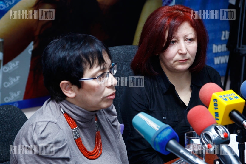 Press conference of UNDP Climate Change Project coordinator Diana Harutyunyan and Head of the Operative Hydro-Meteorological Center at the Ministry of Emergency Situations Zaruhi Petrosyan