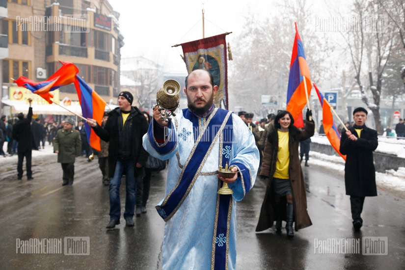 Procession dedicated to Saint Vardanants holiday 