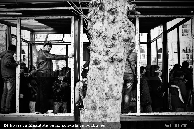  24 hours in Mashtots park: activists vs. boutiques