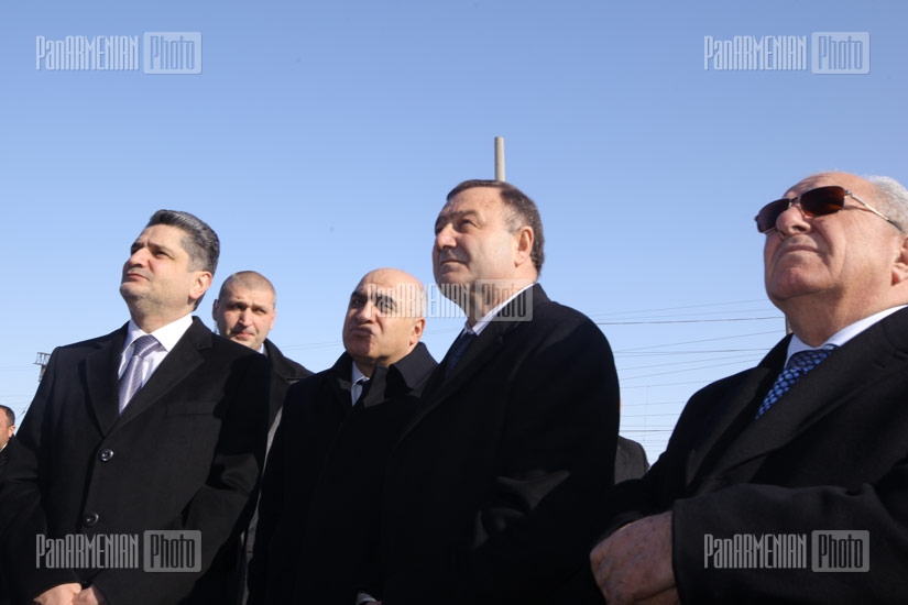 RA PM Tigran Sargsyan attends unloading of fertilizers in 