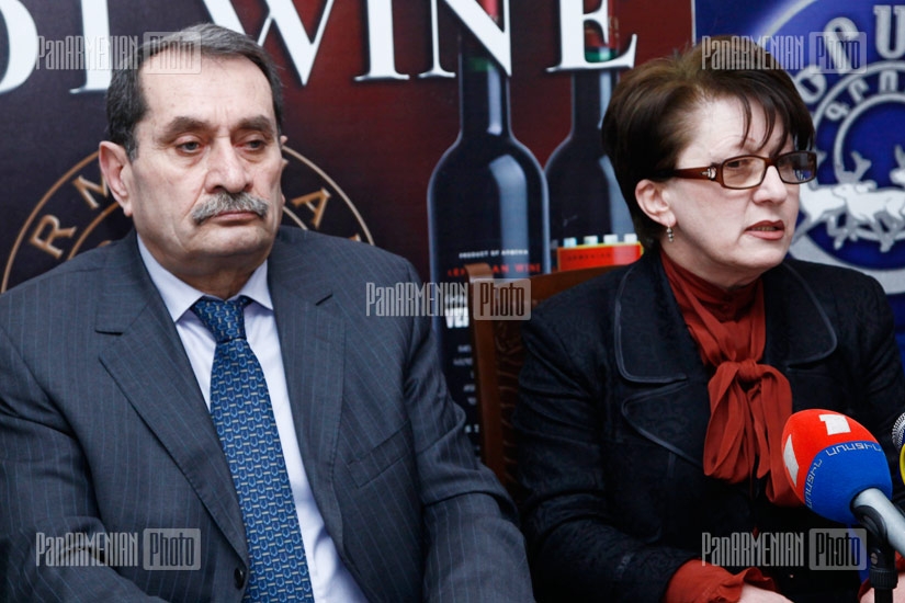 Press conference of Social Democrat Hunchakian Party leader Lyudmila Sargsyan and party representative Gurgen Yeghiazaryan