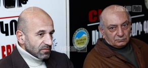 Press conference of writer Bakur Karapetyan and witness of Khojaly events Vladimir Vardanov