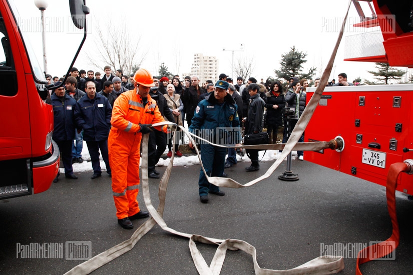 Rescuing exercises at Russian-Armenian University dedicated to International Day of Emergency Situations