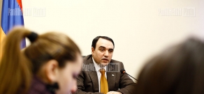 Press conference of NSC secretary Arthur Baghdasaryan