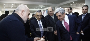 RA President Serzh Sargsyan attends Art Expo at Painters' Union