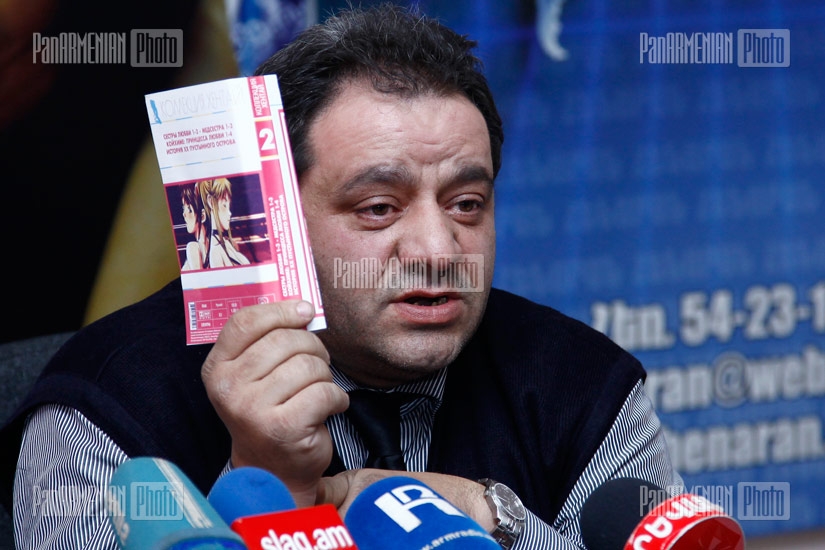 Press conference of Alexander Amaryan, the head of the center for aid and rehabilitation to the victims of destructive cults and priest Yesai Artenyan