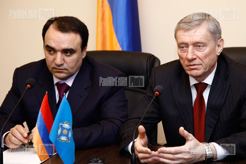 Press conference of RA NSC secretary Arthur Baghdasaryan and CSTO Secretary General Nikolay Bordyuzha