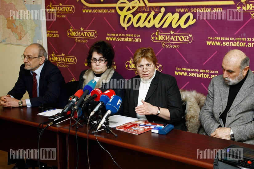 Press conference of Armenian Consumers' Association Chairman Armen Poghosyan, National Academy of Armenian Consumers President Mileta Hakobyan, experts of the academy Mileta Aristakesyan and Frunze Haytyan