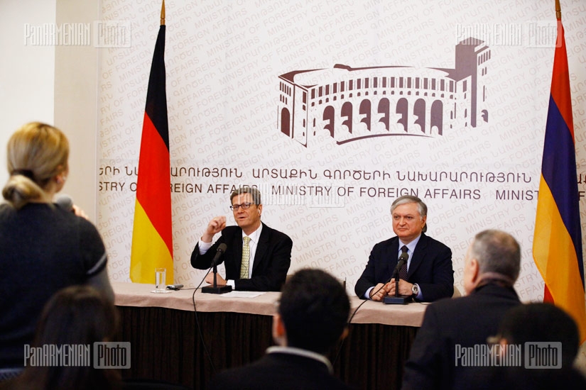 ՀՀ արտգործնախարար Էդվարդ Նալբանդյանի և Գերմանիայի արտգործնախարար Գիդո Վեսթերվելլեի համատեղ մամուլի ասուլիսը