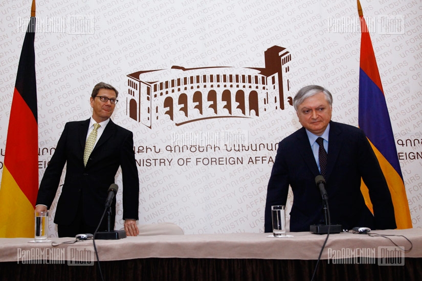 ՀՀ արտգործնախարար Էդվարդ Նալբանդյանի և Գերմանիայի արտգործնախարար Գիդո Վեսթերվելլեի համատեղ մամուլի ասուլիսը
