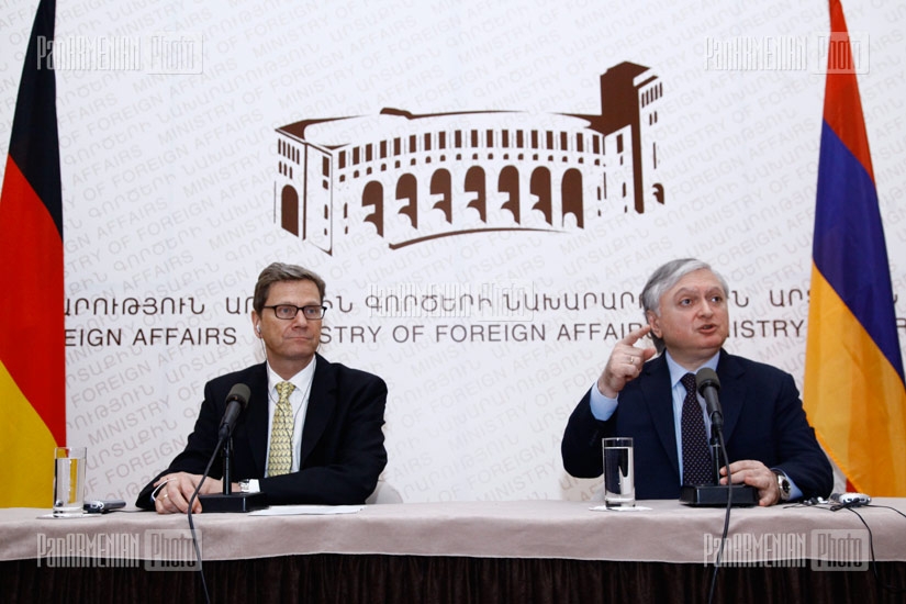 ՀՀ արտգործնախարար Էդվարդ Նալբանդյանի և Գերմանիայի արտգործնախարար Գիդո Վեսթերվելլեի համատեղ մամուլի ասուլիսը